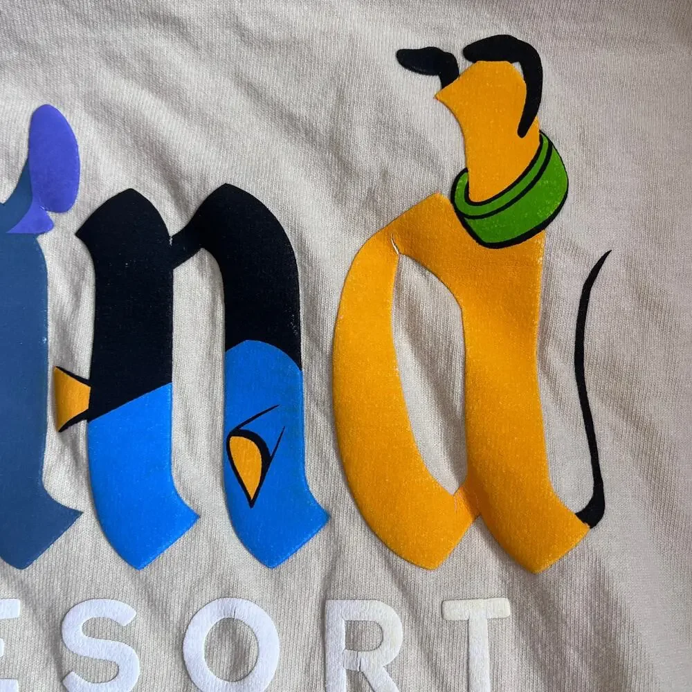 Disneyland Resort Spirit Jersey Unisex Adult XL Tan Disney Characters